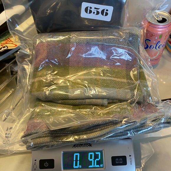 Earth Squared Plaid Wool Wrap Free Trade Hybrid Poncho Lap Blanket One Size NWT - Picture 13 of 13